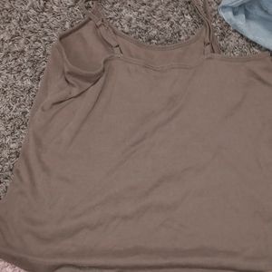 A brown tank top